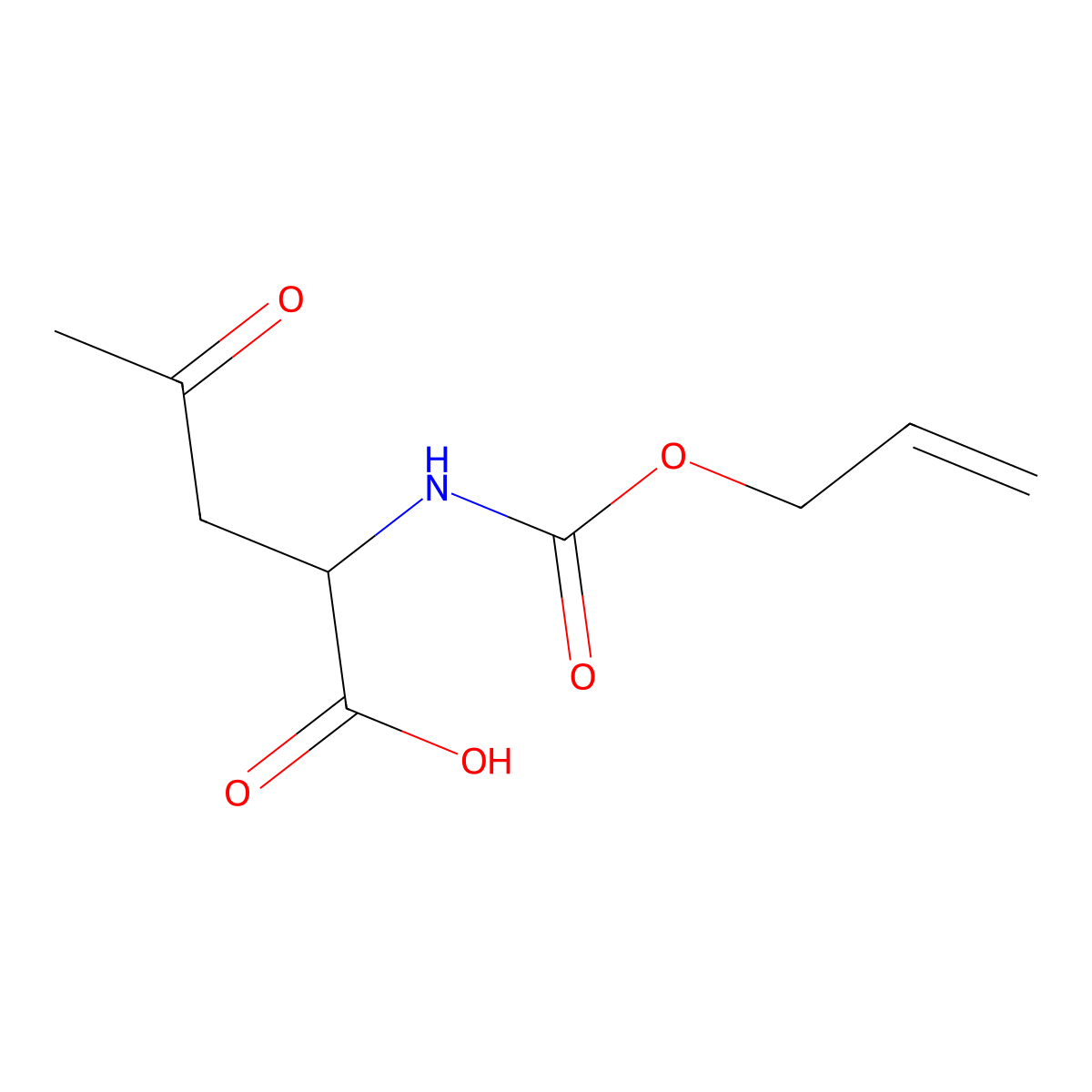 4-Oxo-2-{[(prop-2-en-1-yloxy)carbonyl]amino}pentanoic acid molecular structure, CAS 1795801-12-5