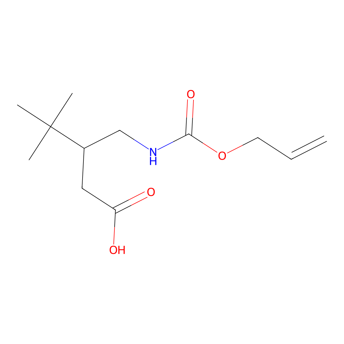 4,4-Dimethyl-3-({[(prop-2-en-1-yloxy)carbonyl]amino}methyl)pentanoic acid molecular structure, CAS 1795874-86-0