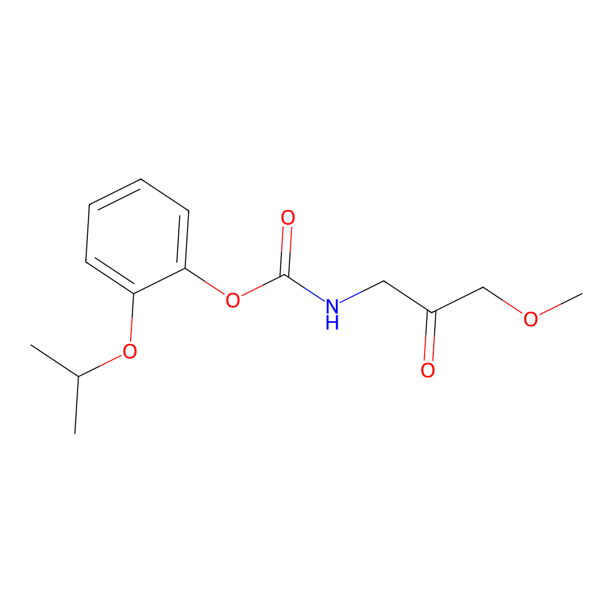 Carbamic acid, (methoxyacetyl)methyl-, o-isopropoxyphenyl ester molecular structure, CAS 17959-11-4