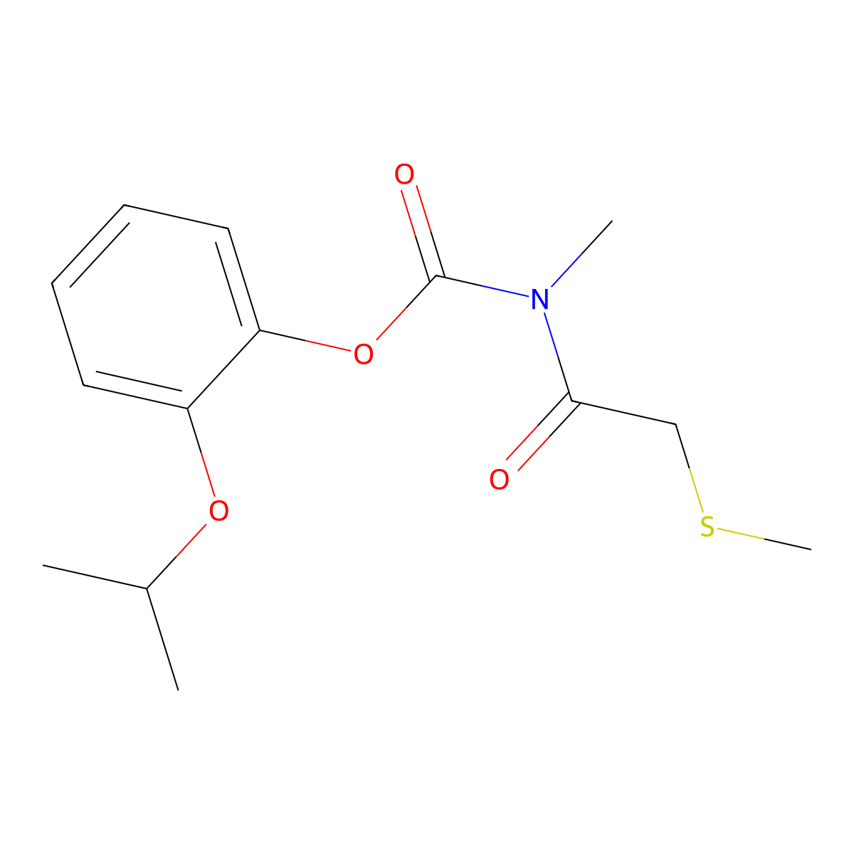 Carbamic acid, methyl ((methylthio)acetyl)-, o-isopropoxyphenyl ester molecular structure, CAS 17959-12-5