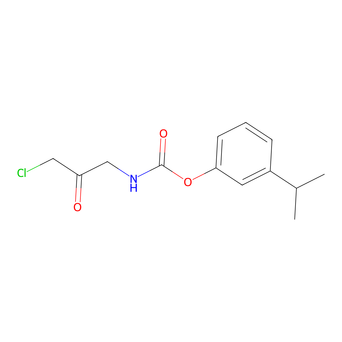 Carbamic acid, (chloroacetyl)methyl-, m-cumenyl ester molecular structure, CAS 17959-33-0