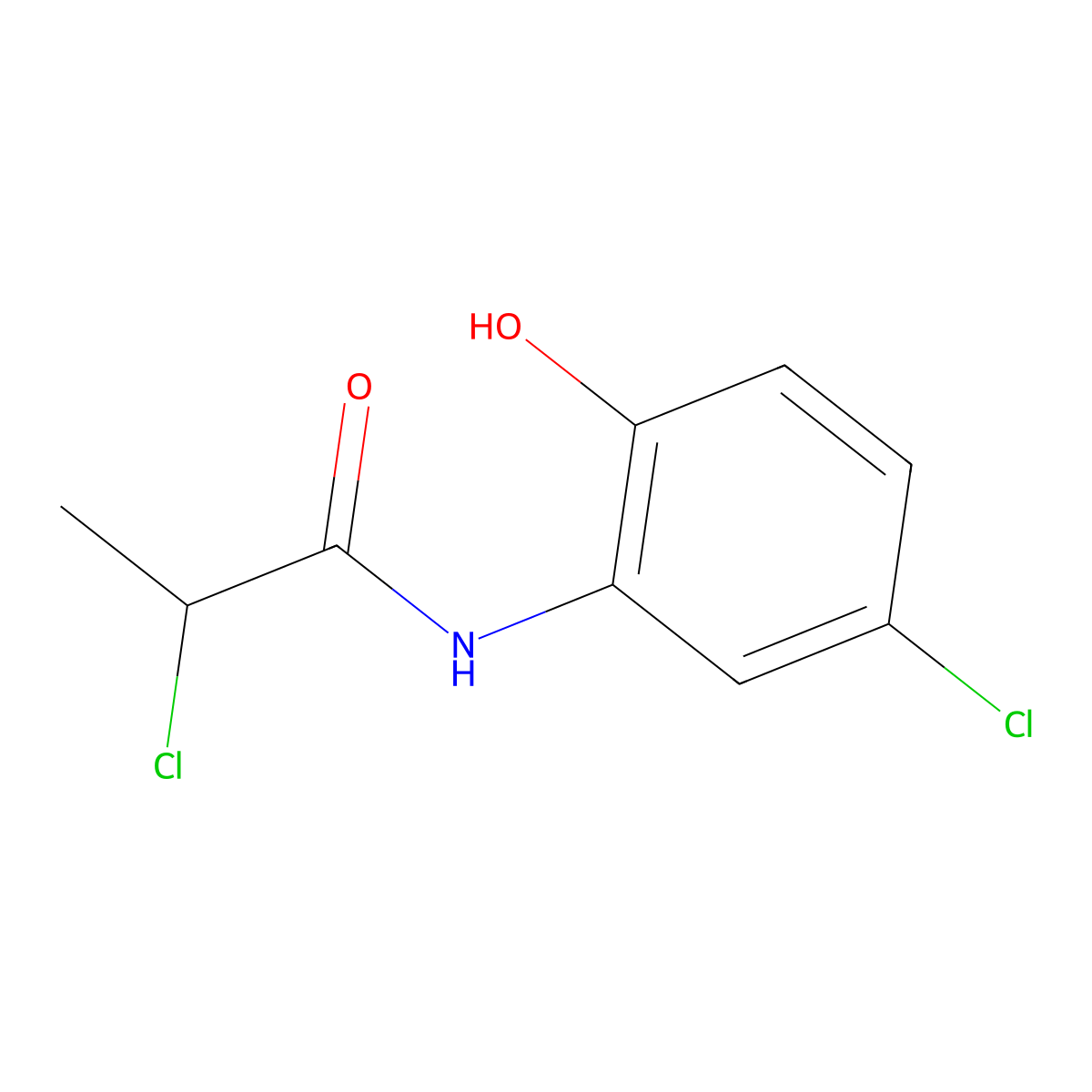 2-chloro-N-(5-chloro-2-hydroxyphenyl)propanamide molecular structure, CAS 17959-88-5
