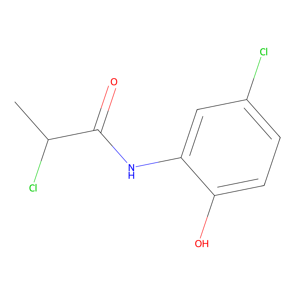 2-chloro-N-(5-chloro-2-hydroxyphenyl)propanamide molecular structure, CAS 17959-88-5