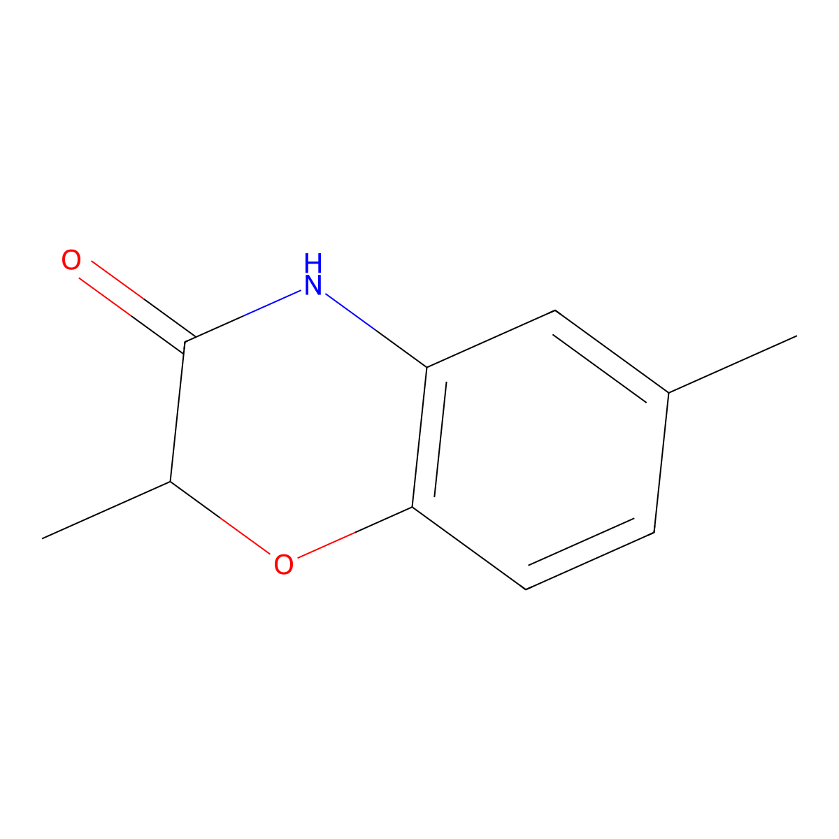 2,6-dimethyl-3,4-dihydro-2H-1,4-benzoxazin-3-one molecular structure, CAS 17959-90-9