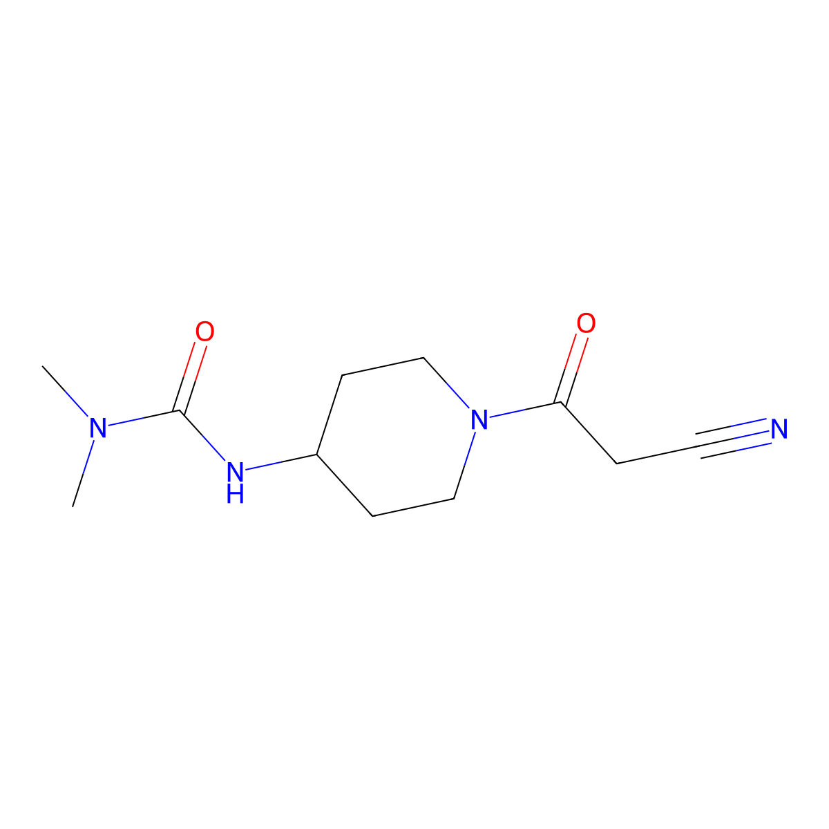 1-[1-(2-Cyanoacetyl)piperidin-4-YL]-3,3-dimethylurea molecular structure, CAS 1795904-24-3