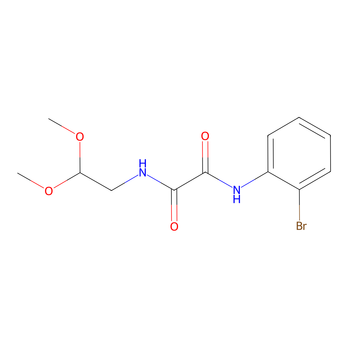 N'-(2-bromophenyl)-N-(2,2-dimethoxyethyl)ethanediamide molecular structure, CAS 1795924-11-6