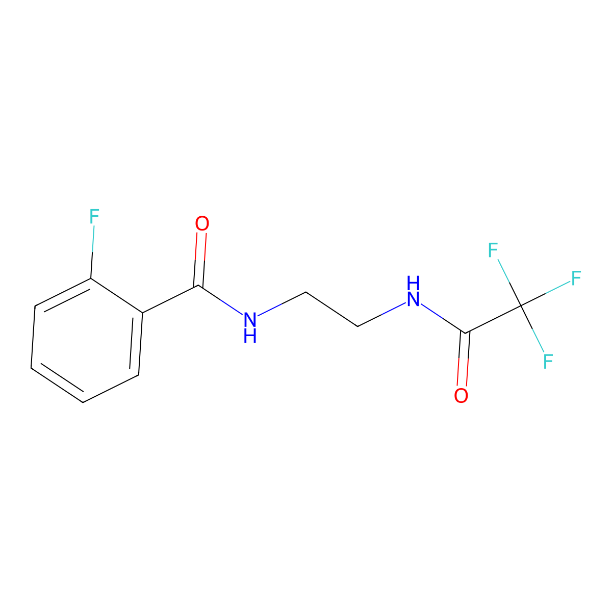 2,2,2-Trifluoro-N-{2-[(2-fluorophenyl)formamido]ethyl}acetamide molecular structure, CAS 1795939-94-4