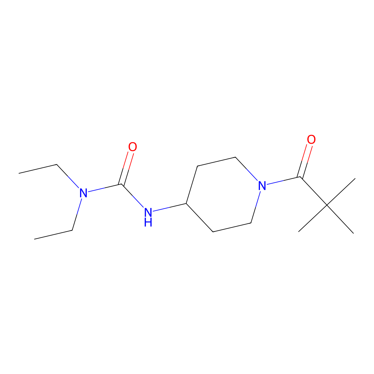 1-[1-(2,2-Dimethylpropanoyl)piperidin-4-YL]-3,3-diethylurea molecular structure, CAS 1795960-84-7
