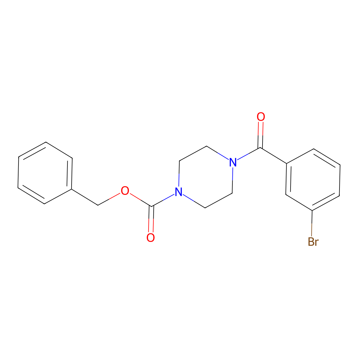 Benzyl 4-(3-bromobenzoyl)piperazine-1-carboxylate molecular structure, CAS 1795964-01-0