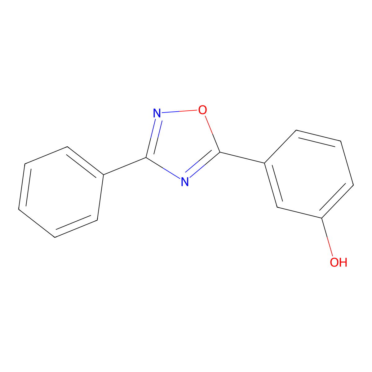 3-(3-Phenyl-1,2,4-oxadiazol-5-yl)phenol molecular structure, CAS 179598-96-0