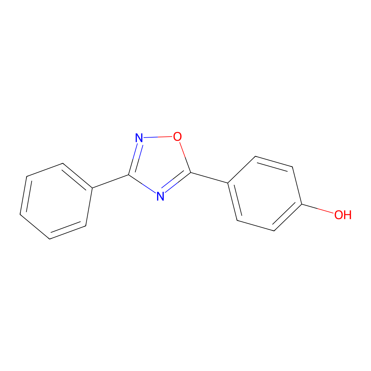 4-(3-Phenyl-[1,2,4]oxadiazol-5-yl)-phenol molecular structure, CAS 179598-97-1