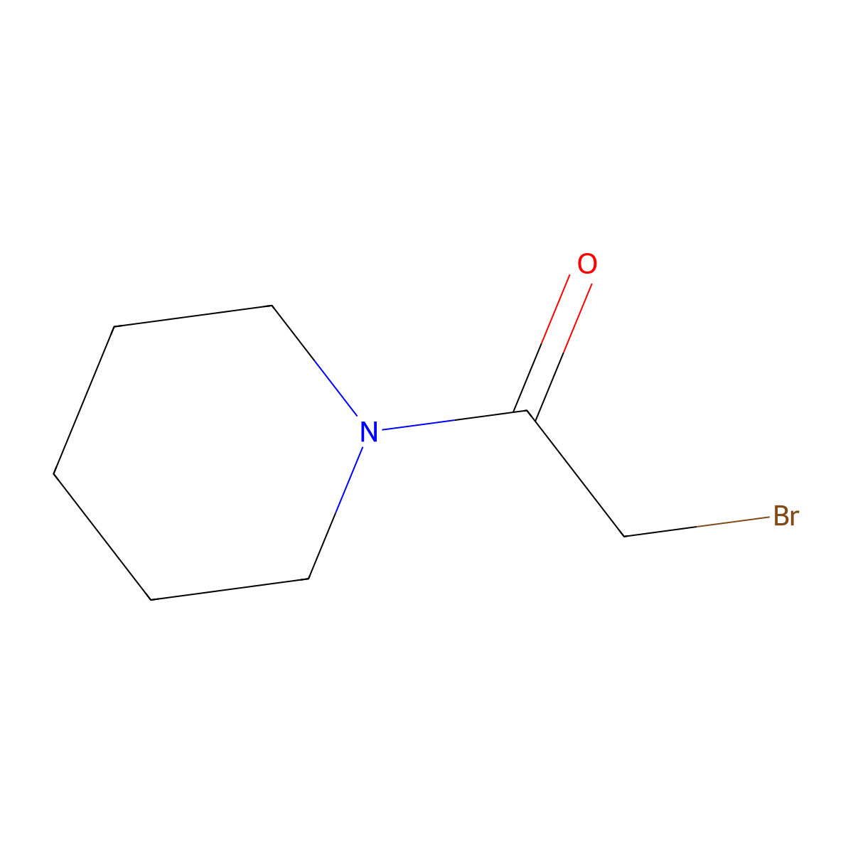1-(Bromoacetyl)piperidine molecular structure, CAS 1796-25-4