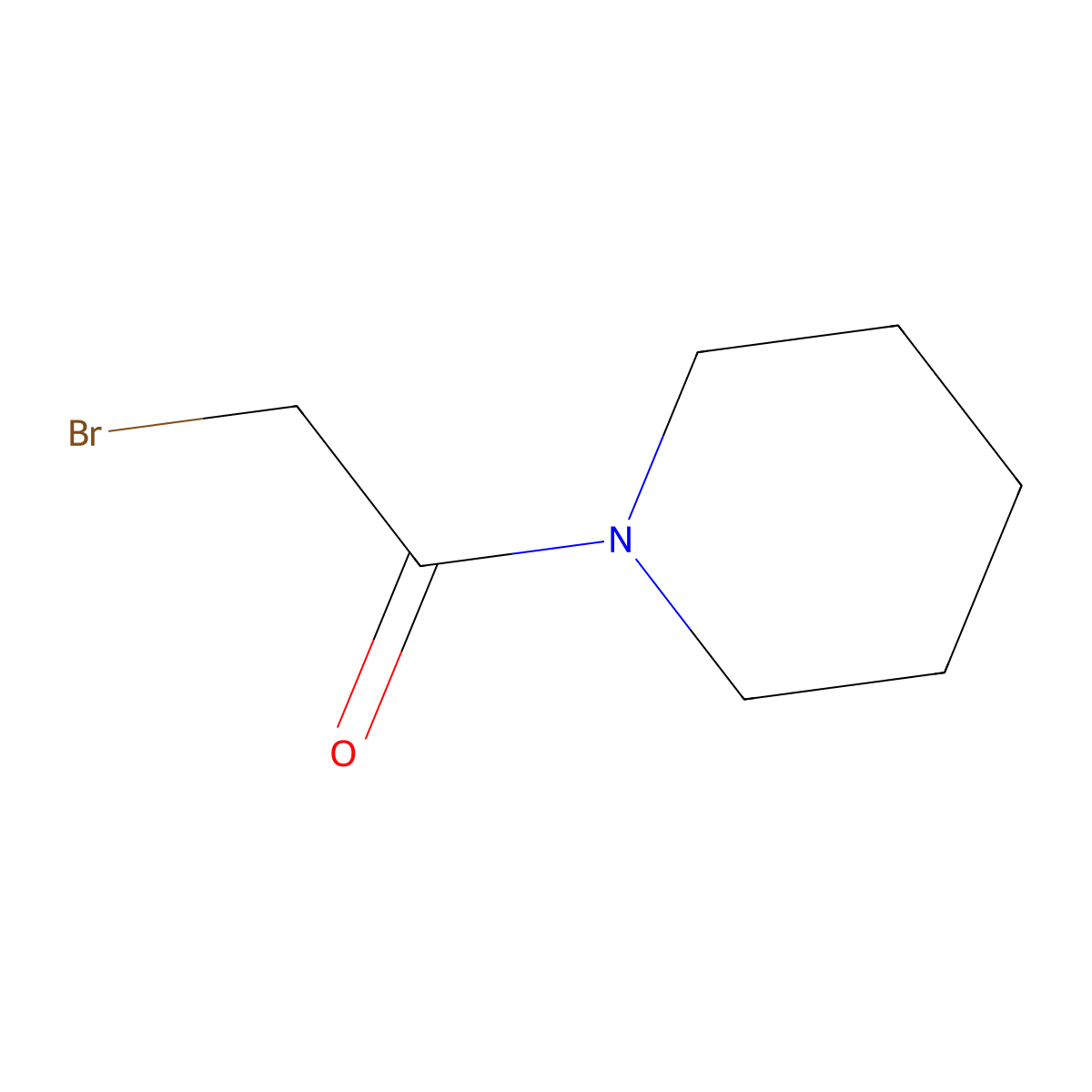 1-(Bromoacetyl)piperidine molecular structure, CAS 1796-25-4