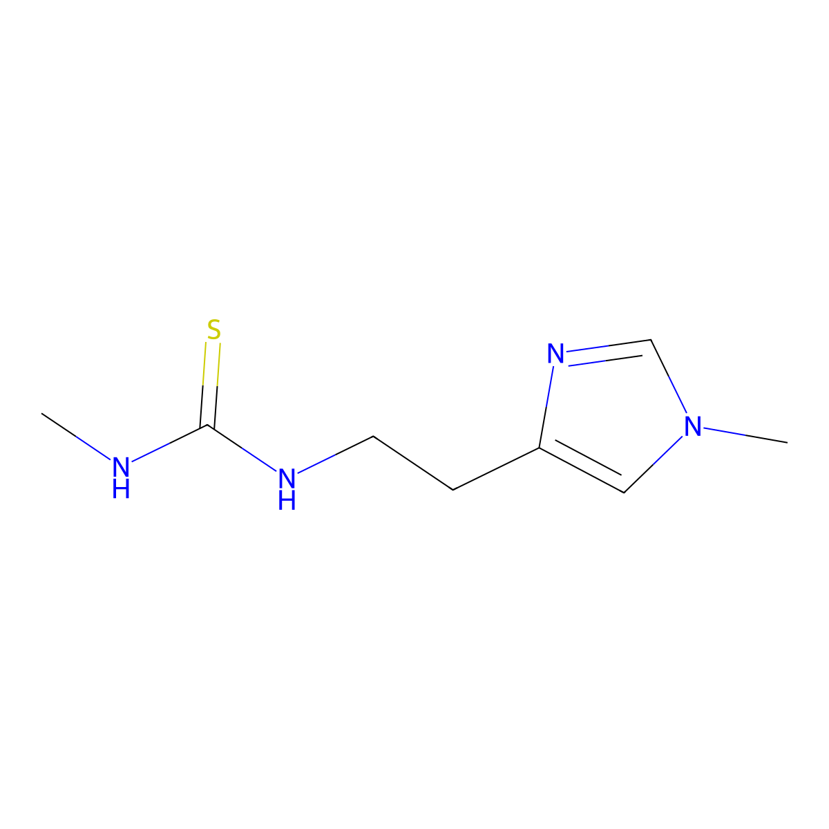 3-methyl-1-[2-(1-methyl-1H-imidazol-4-yl)ethyl]thiourea molecular structure, CAS 1796014-76-0