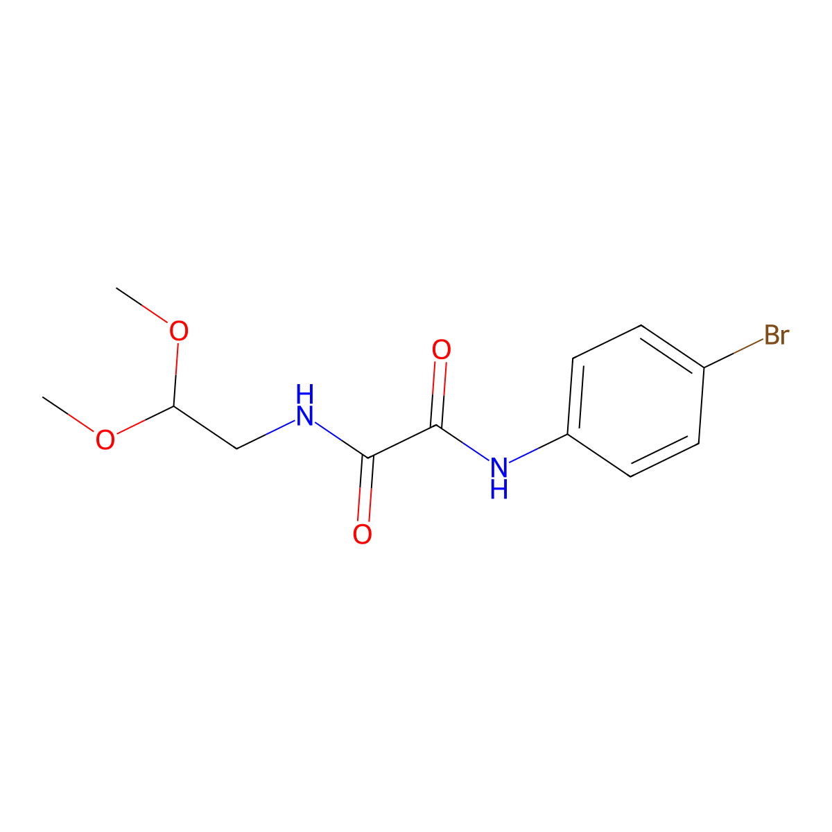 N'-(4-bromophenyl)-N-(2,2-dimethoxyethyl)ethanediamide molecular structure, CAS 1796027-39-8