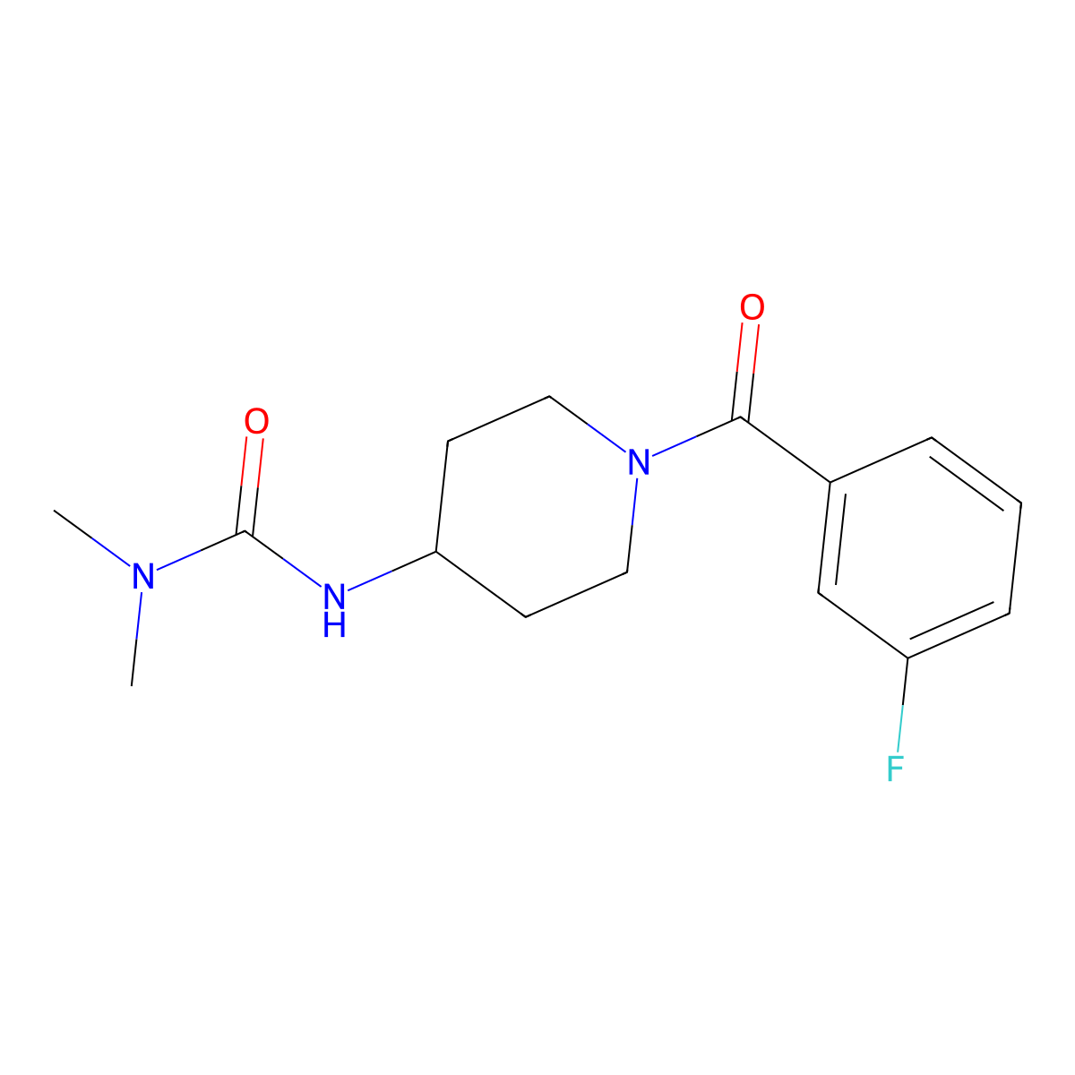 1-[1-(3-Fluorobenzoyl)piperidin-4-YL]-3,3-dimethylurea molecular structure, CAS 1796040-50-0