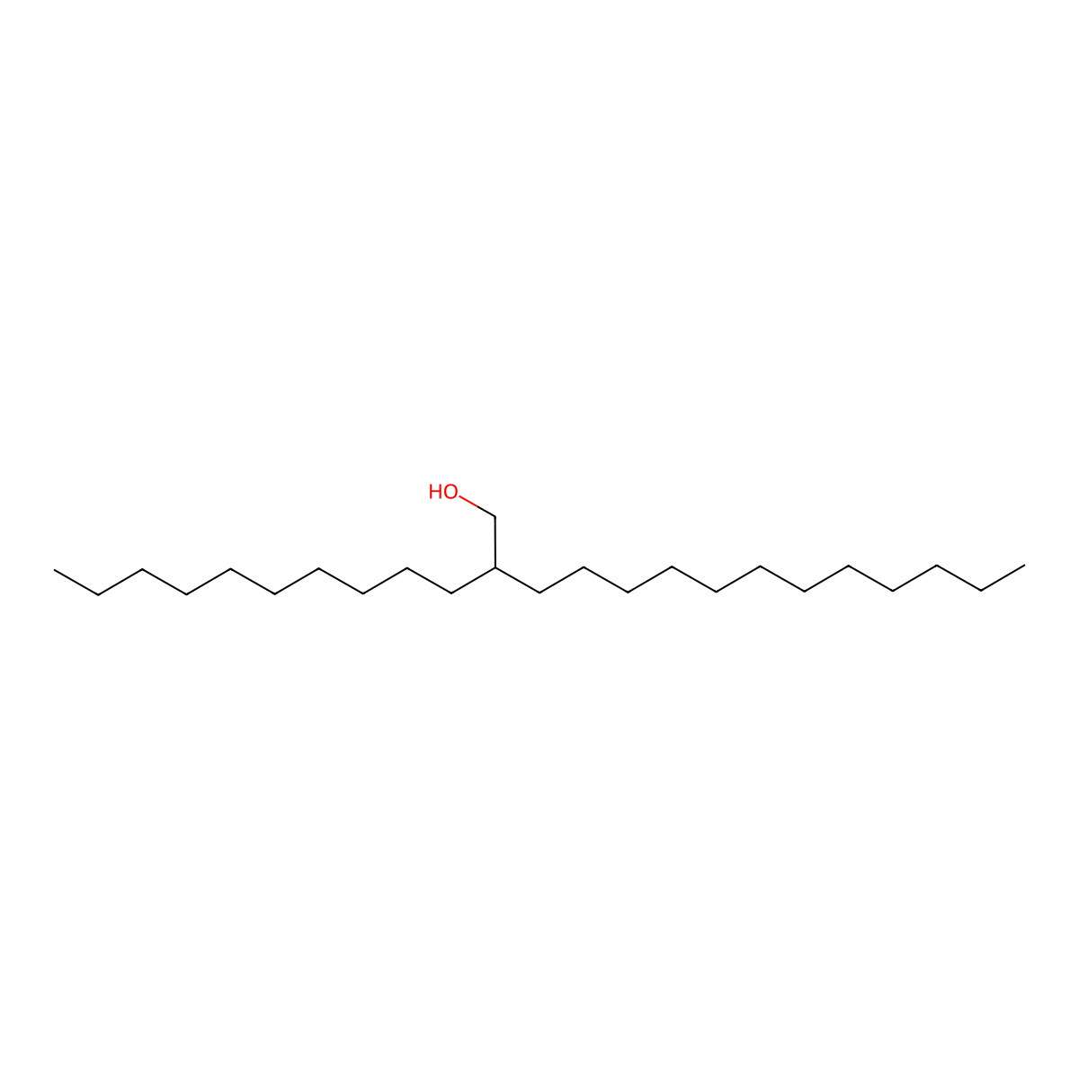 Decyltetradecanol molecular structure, CAS 179607-00-2