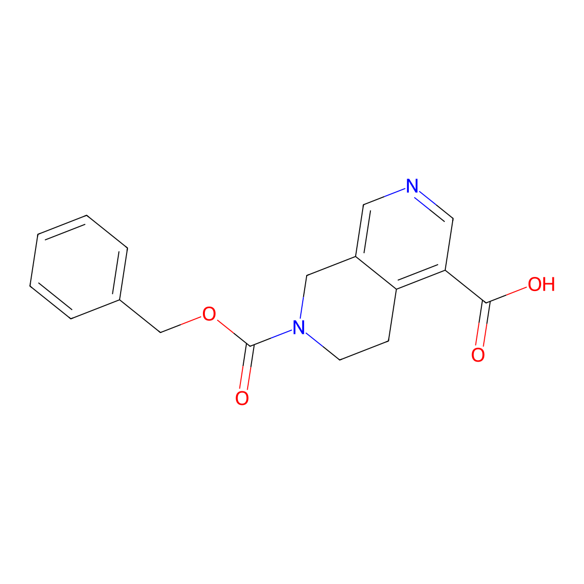 7-[(Benzyloxy)carbonyl]-5,6,7,8-tetrahydro-2,7-naphthyridine-4-carboxylic acid molecular structure, CAS 1796095-30-1