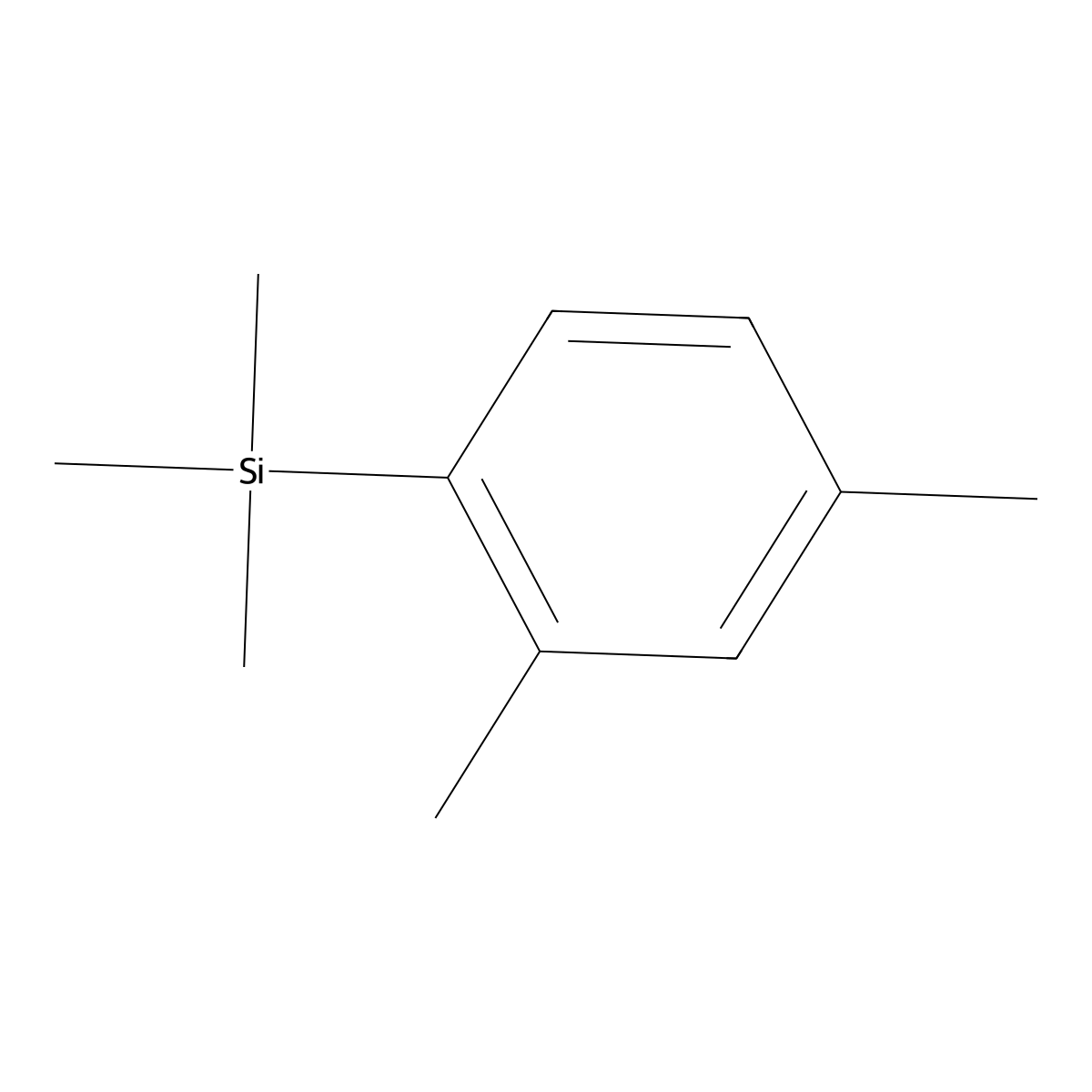 (2,4-Dimethylphenyl)trimethylsilane molecular structure, CAS 17961-80-7