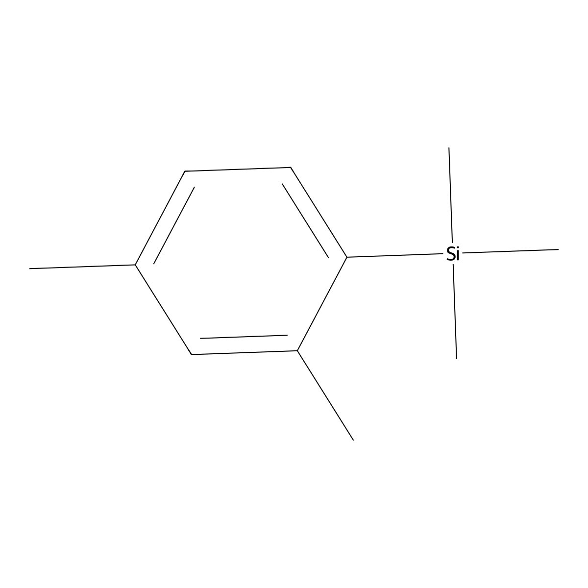 (2,4-Dimethylphenyl)trimethylsilane molecular structure, CAS 17961-80-7