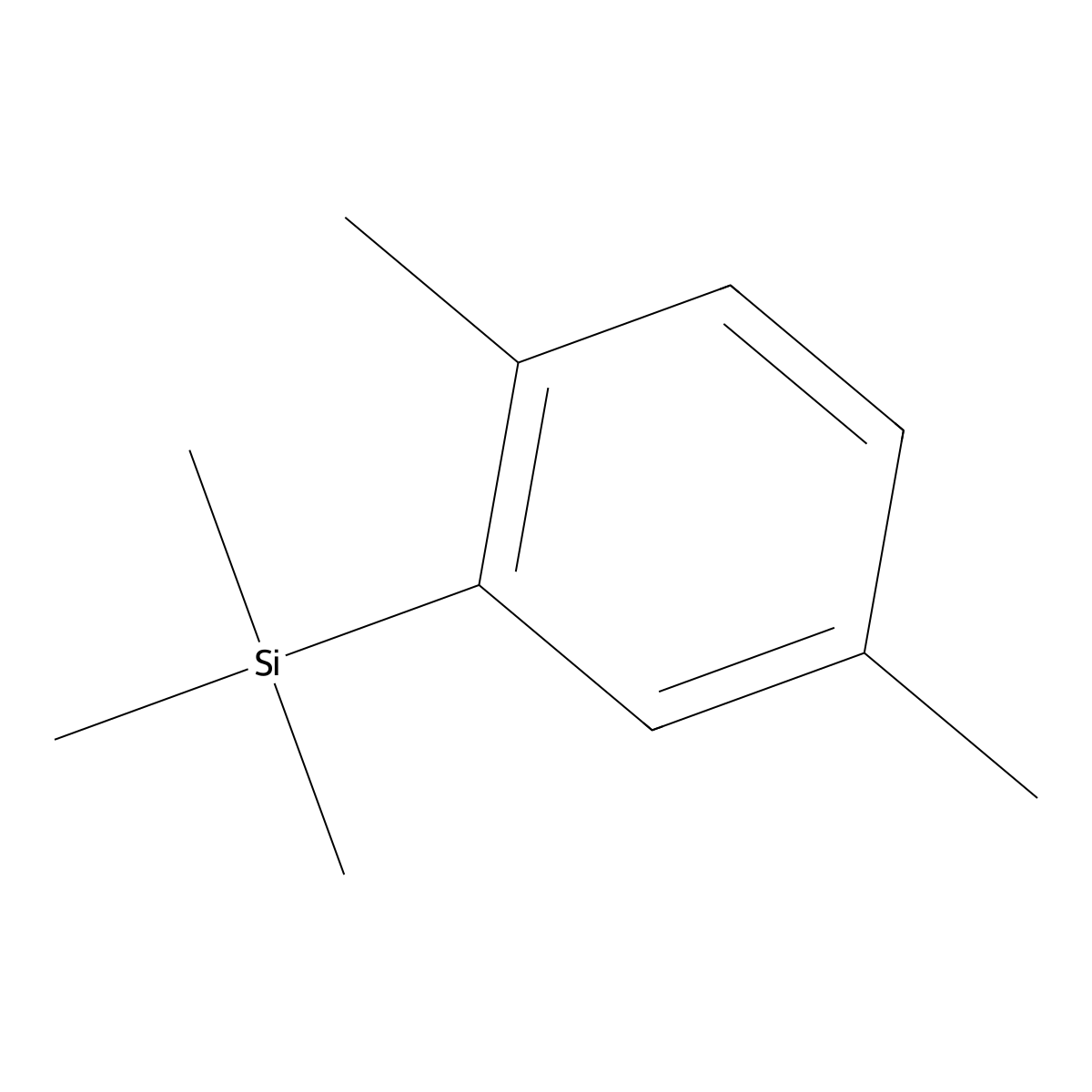 (2,5-Dimethylphenyl)trimethylsilane molecular structure, CAS 17961-81-8