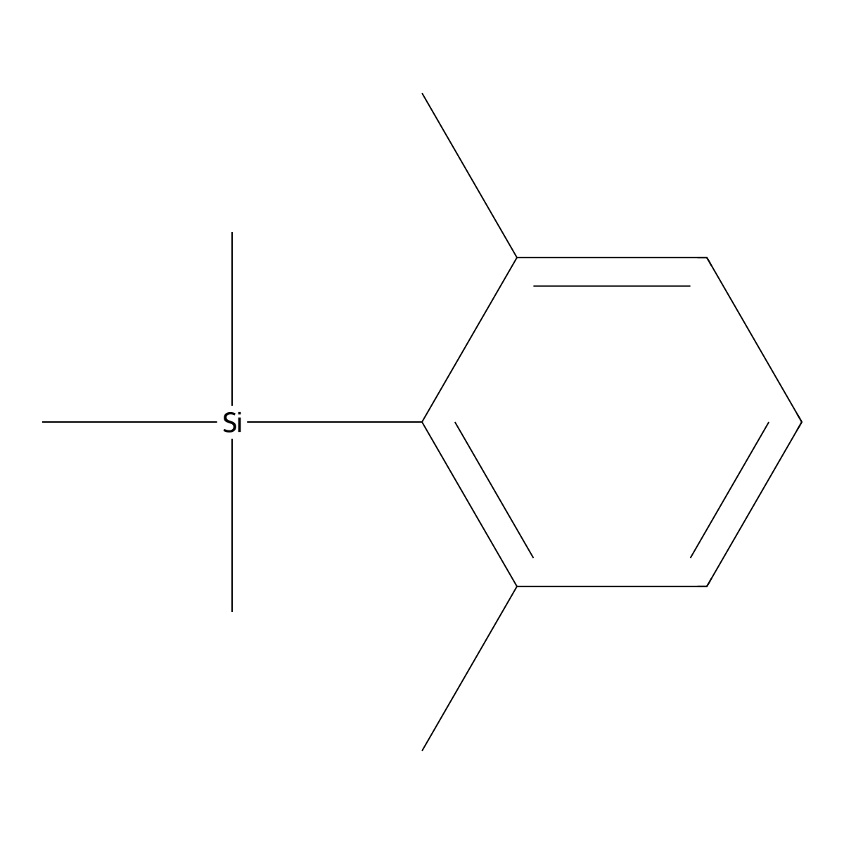 (2,6-Dimethylphenyl)trimethylsilane molecular structure, CAS 17961-82-9