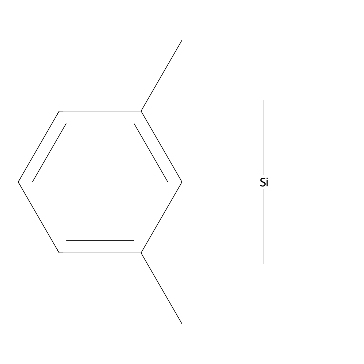 (2,6-Dimethylphenyl)trimethylsilane molecular structure, CAS 17961-82-9