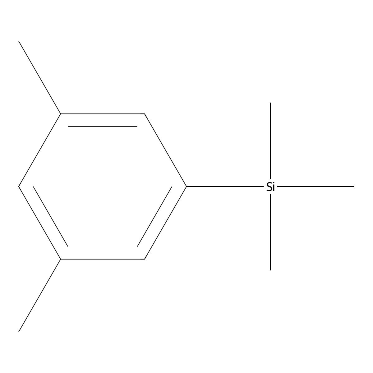 (3,5-Dimethylphenyl)trimethylsilane molecular structure, CAS 17961-83-0