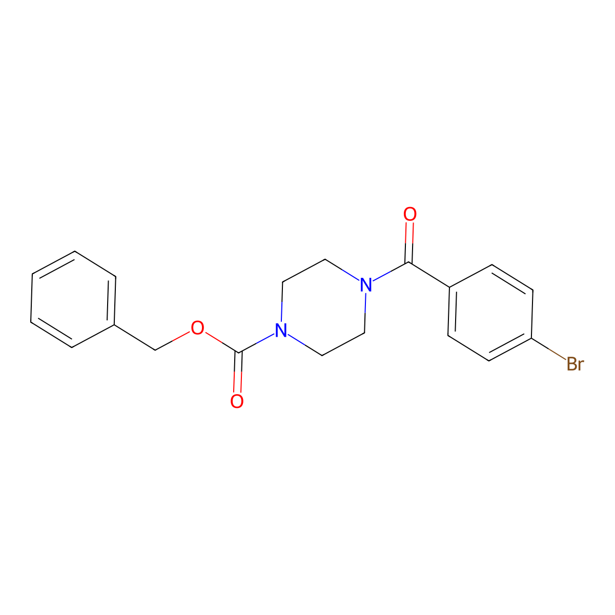 Benzyl 4-(4-bromobenzoyl)piperazine-1-carboxylate molecular structure, CAS 1796113-55-7