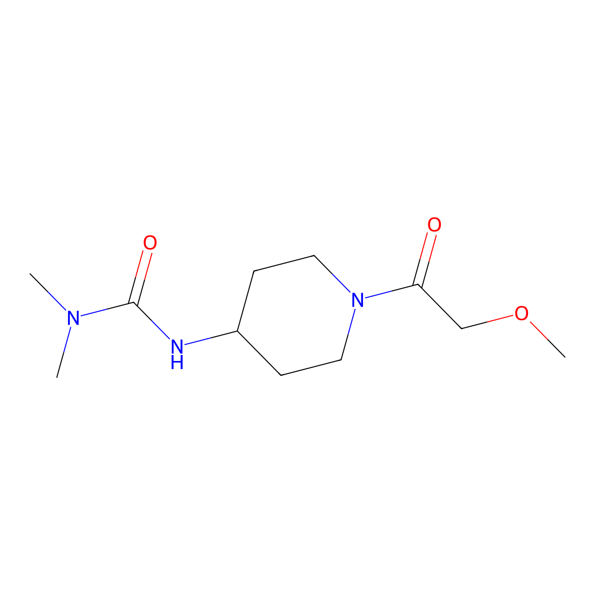 1-[1-(2-Methoxyacetyl)piperidin-4-YL]-3,3-dimethylurea molecular structure, CAS 1796116-09-0