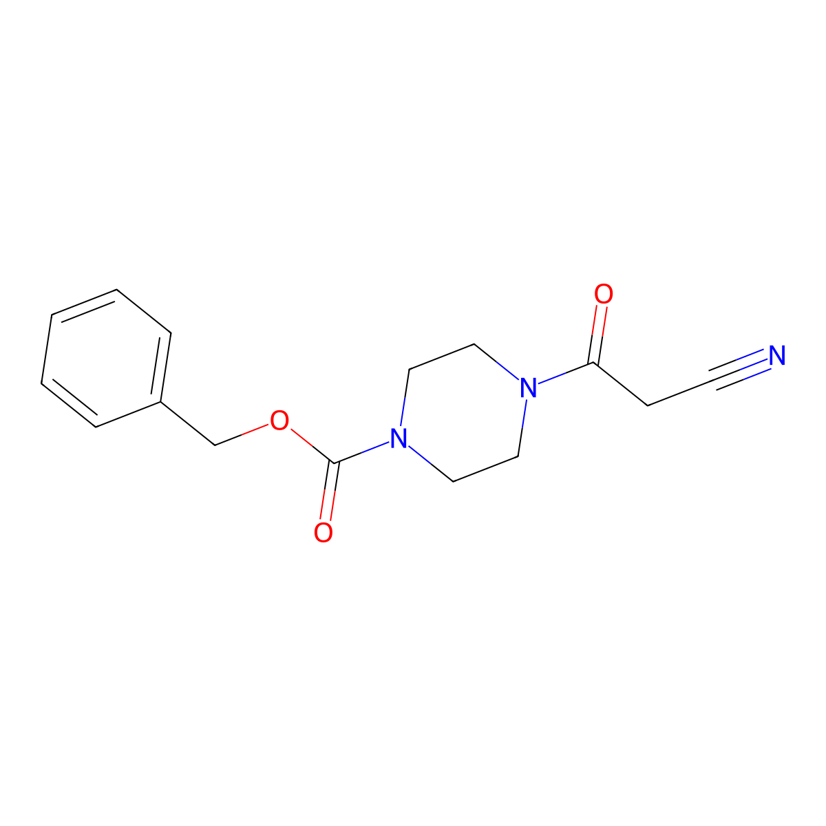 Benzyl 4-(2-cyanoacetyl)piperazine-1-carboxylate molecular structure, CAS 1796118-69-8