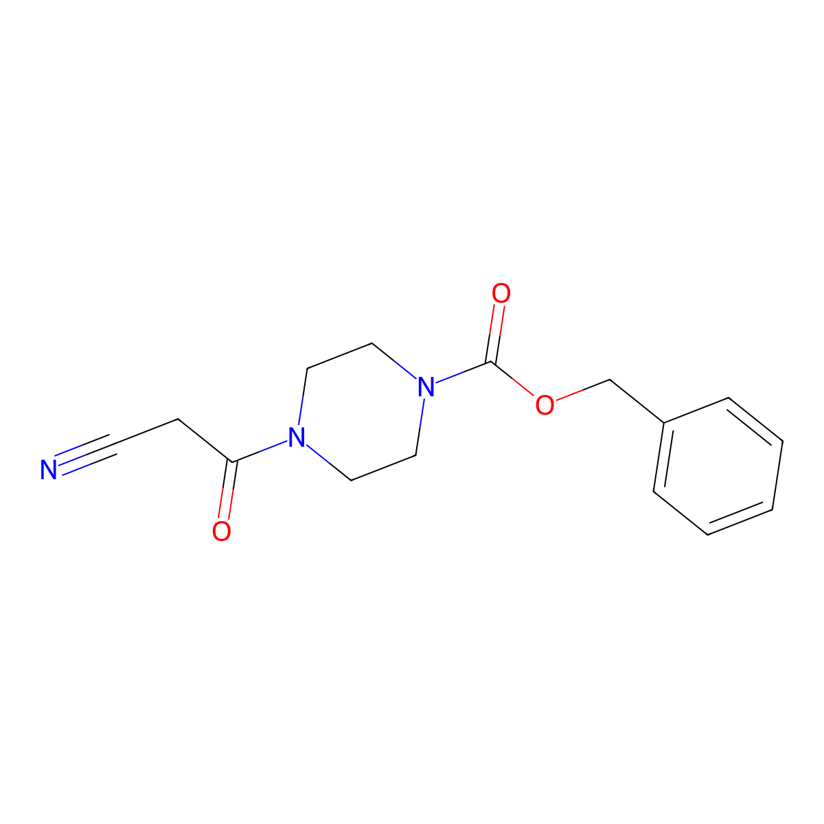 Benzyl 4-(2-cyanoacetyl)piperazine-1-carboxylate molecular structure, CAS 1796118-69-8