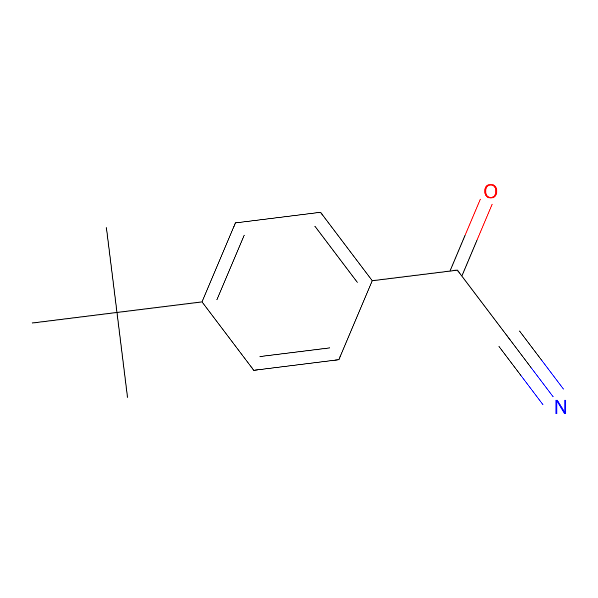 4-Tert-butylbenzoyl cyanide molecular structure, CAS 179612-25-0