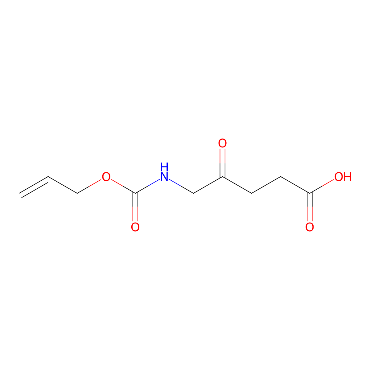4-Oxo-5-{[(prop-2-en-1-yloxy)carbonyl]amino}pentanoic acid molecular structure, CAS 1796148-60-1