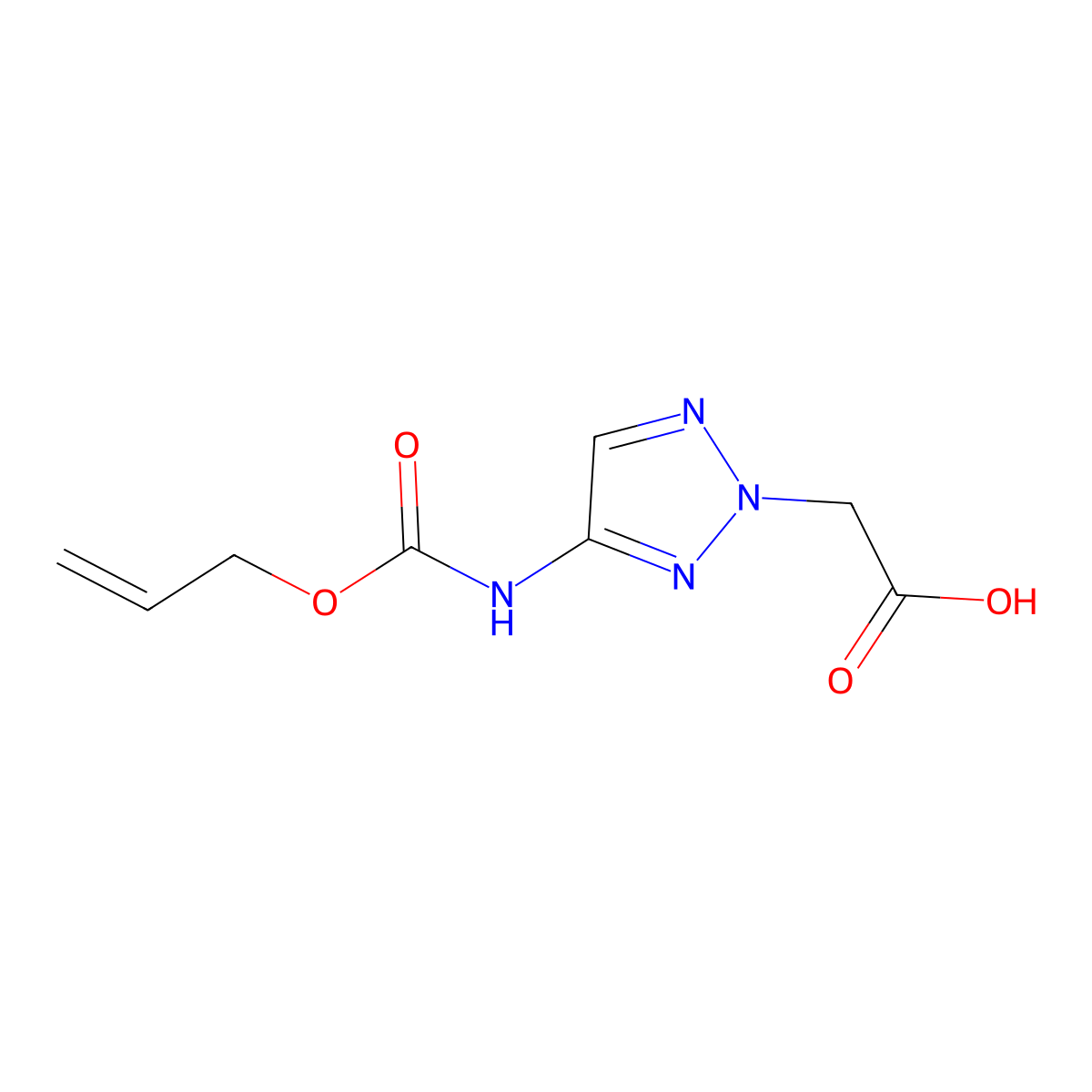 2-(4-{[(prop-2-en-1-yloxy)carbonyl]amino}-2H-1,2,3-triazol-2-yl)acetic acid molecular structure, CAS 1796163-84-2