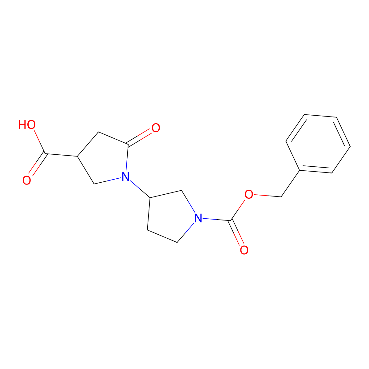 1-{1-[(Benzyloxy)carbonyl]pyrrolidin-3-yl}-5-oxopyrrolidine-3-carboxylic acid molecular structure, CAS 1796164-11-8