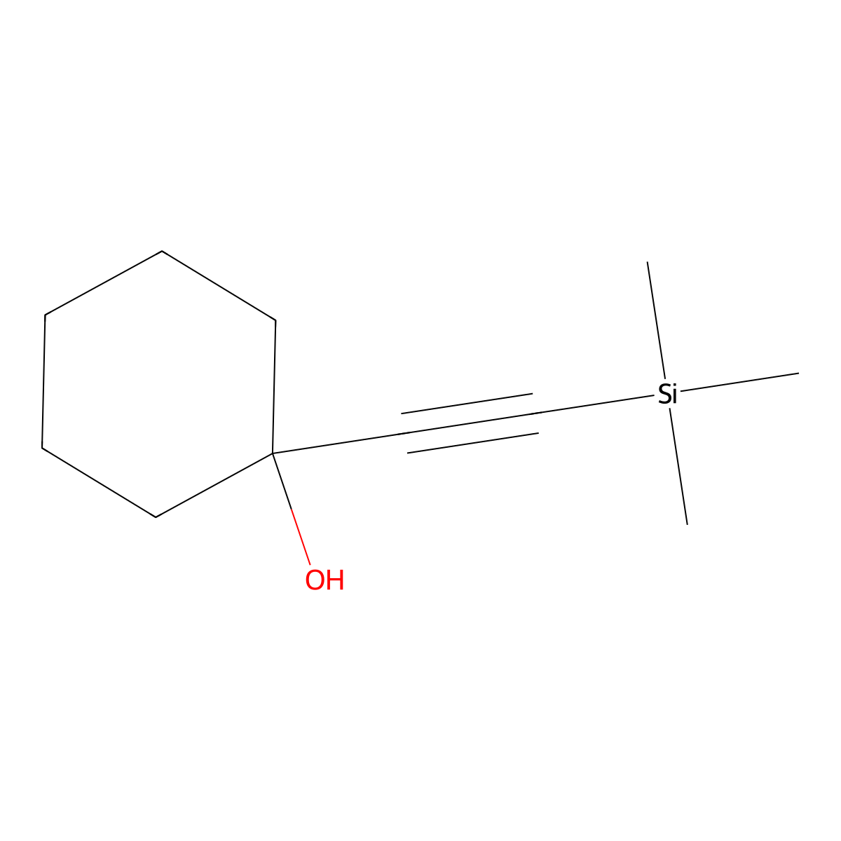 1-Trimethylsilanylethynyl-cyclohexanol molecular structure, CAS 17962-22-0