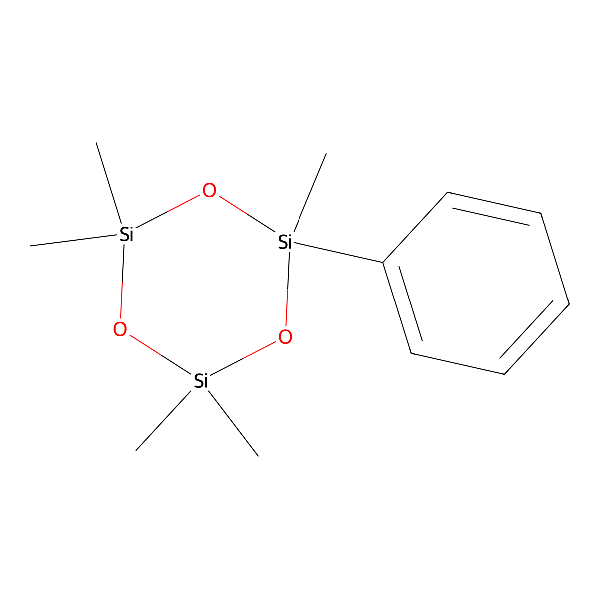Cyclotrisiloxane, pentamethylphenyl- molecular structure, CAS 17962-31-1