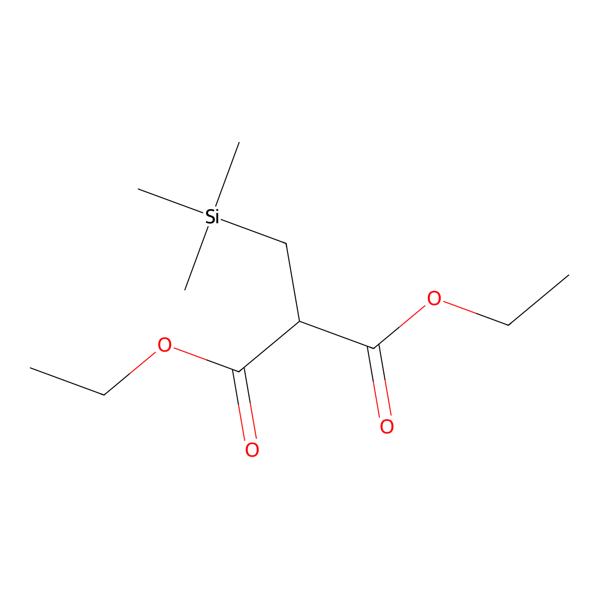 Propanedioic acid, ((trimethylsilyl)methyl)-, diethyl ester molecular structure, CAS 17962-38-8