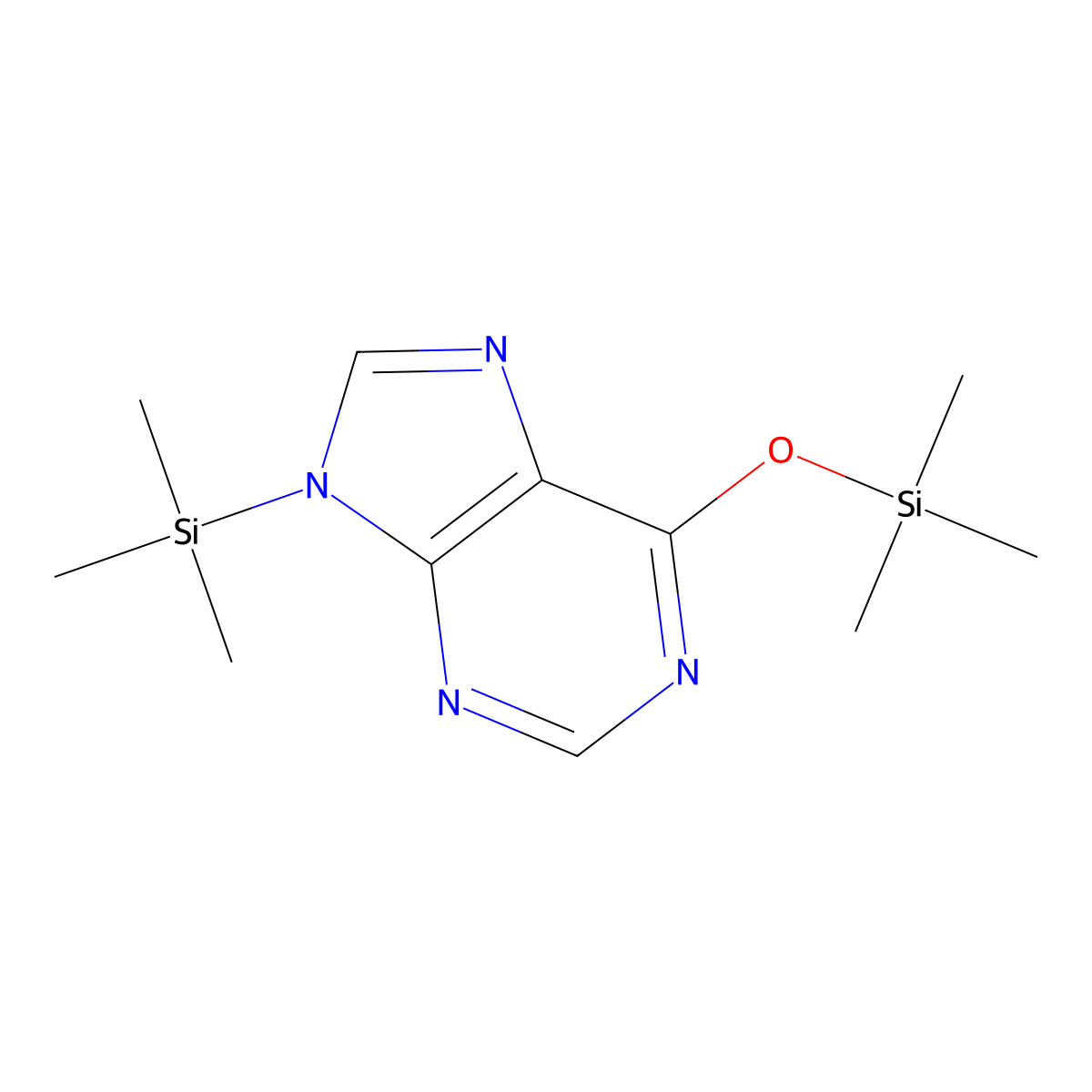 9-(trimethylsilyl)-6-((trimethylsilyl)oxy)-9H-purine molecular structure, CAS 17962-89-9