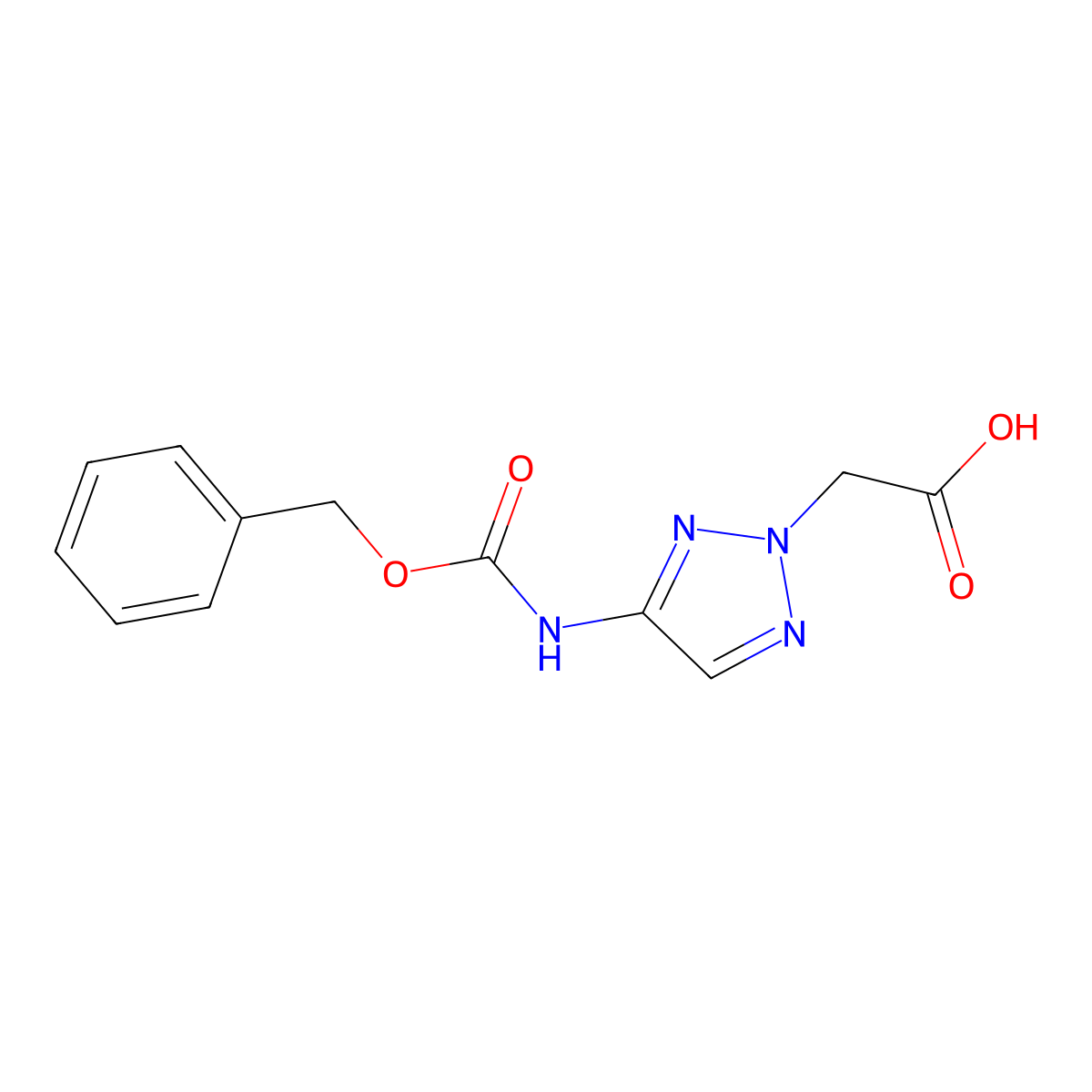 2-(4-{[(benzyloxy)carbonyl]amino}-2H-1,2,3-triazol-2-yl)acetic acid molecular structure, CAS 1796234-44-0