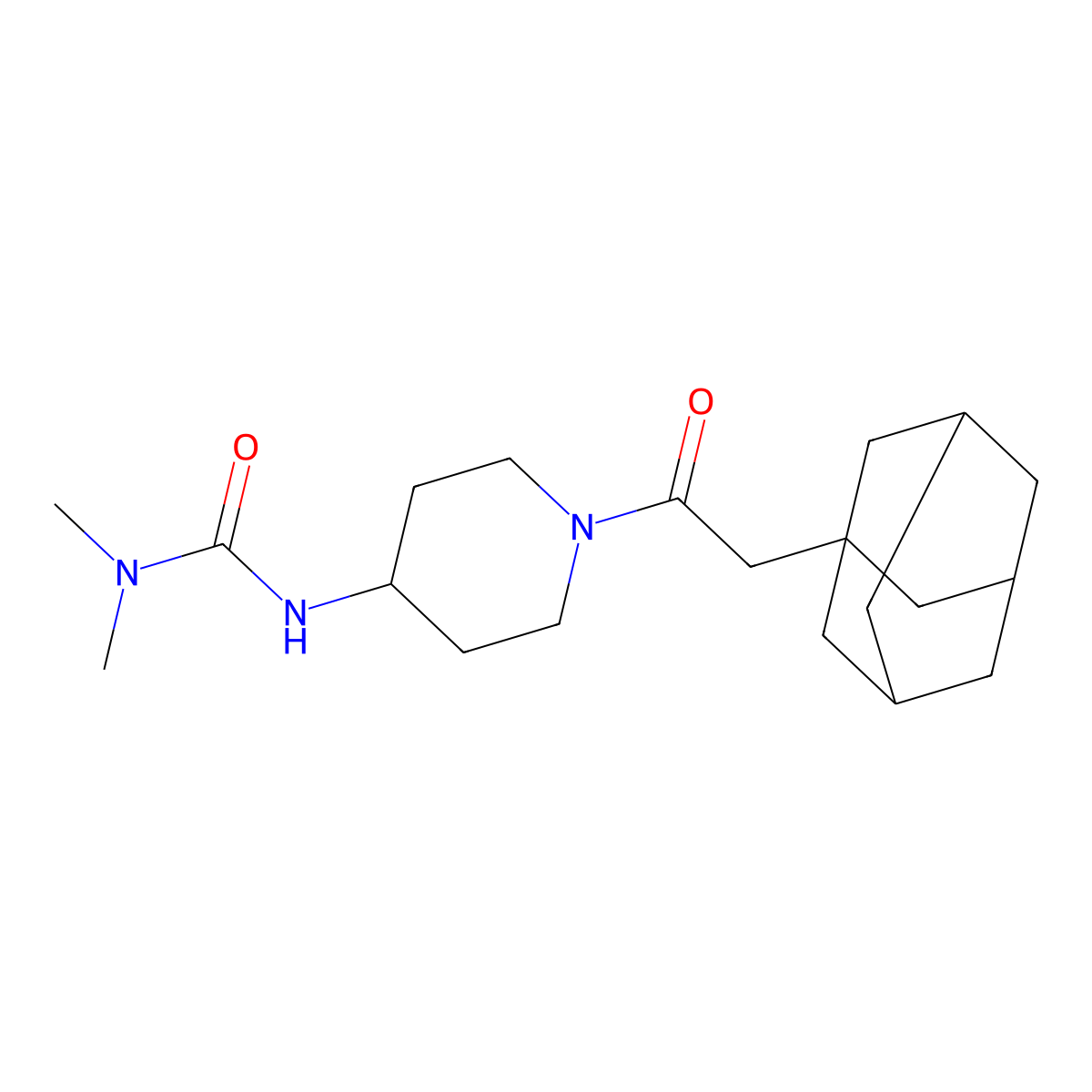 1-{1-[2-(Adamantan-1-YL)acetyl]piperidin-4-YL}-3,3-dimethylurea molecular structure, CAS 1796237-85-8