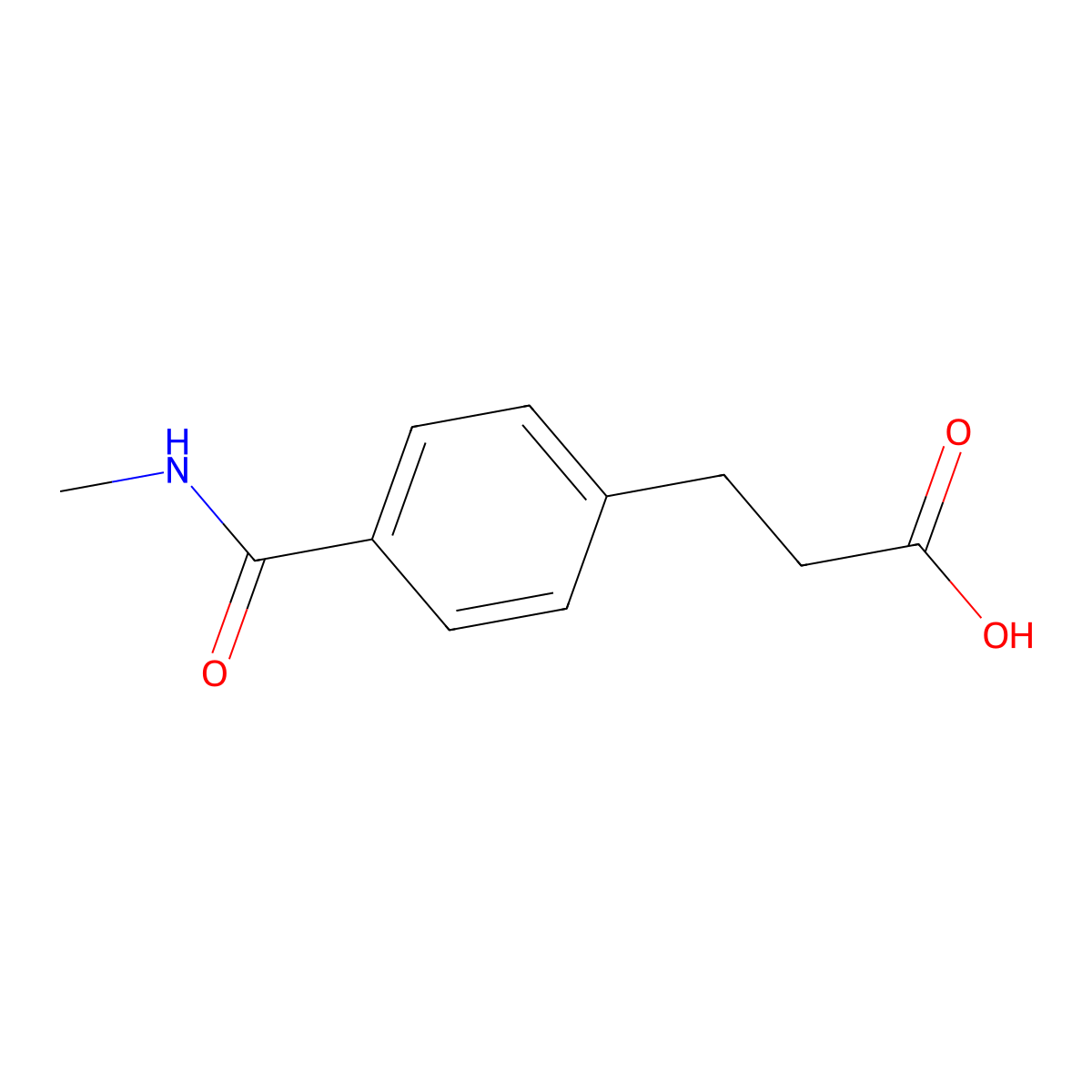 3-(4-(Methylcarbamoyl)phenyl)propanoic acid molecular structure, CAS 179625-37-7