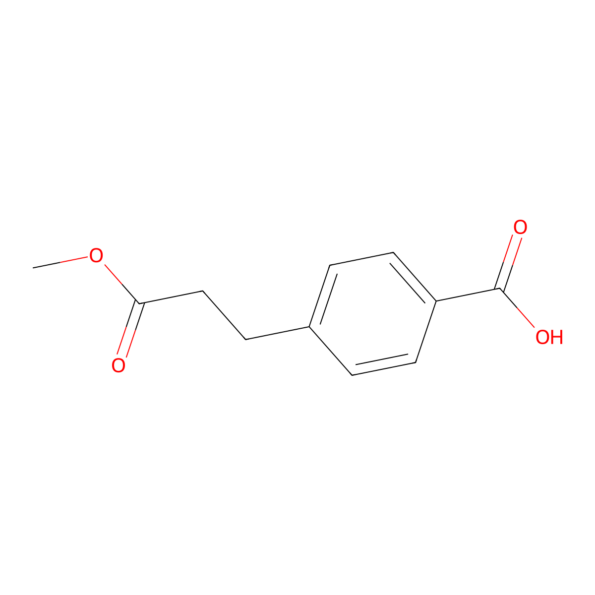 4-(3-Methoxy-3-oxopropyl)benzoic acid molecular structure, CAS 179625-38-8