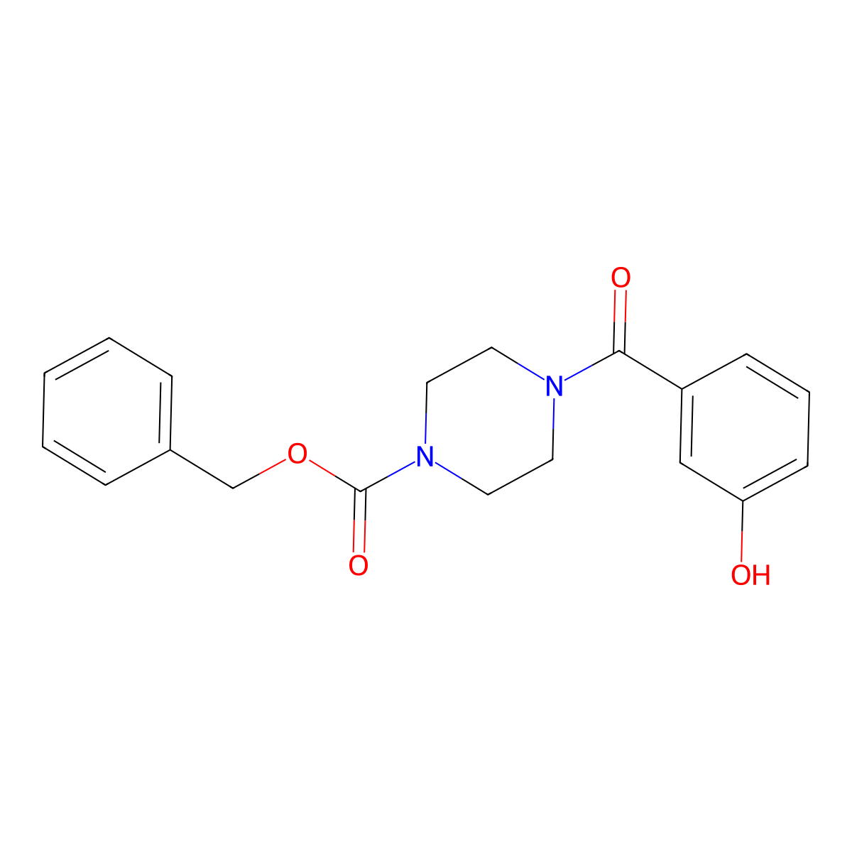 Benzyl 4-(3-hydroxybenzoyl)piperazine-1-carboxylate molecular structure, CAS 1796250-26-4