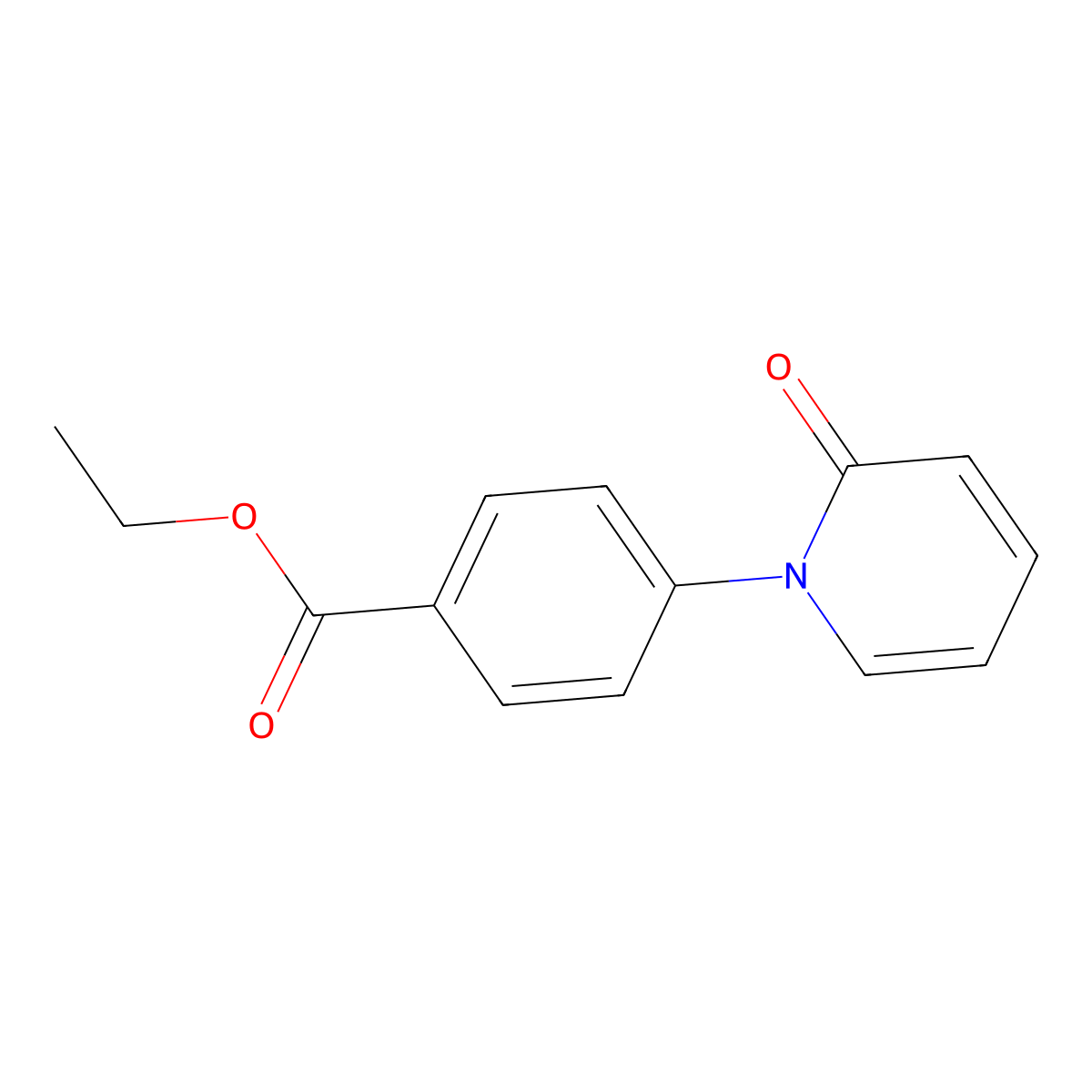 Ethyl 4-(2-oxopyridin-1(2H)-yl)benzoate molecular structure, CAS 179626-26-7