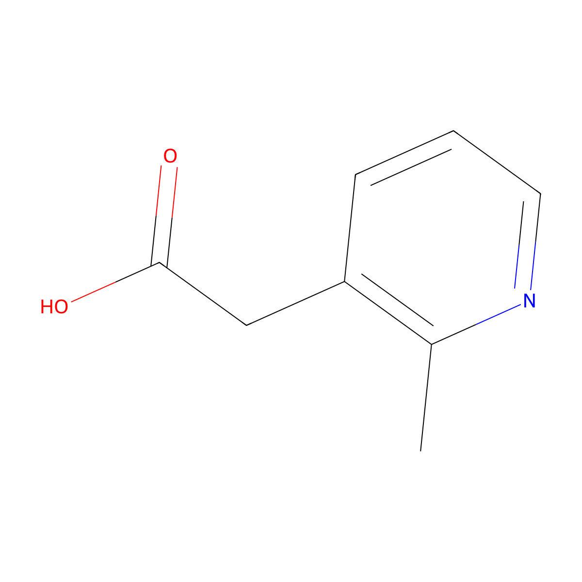 2-(2-Methylpyridin-3-yl)acetic acid molecular structure, CAS 179626-66-5