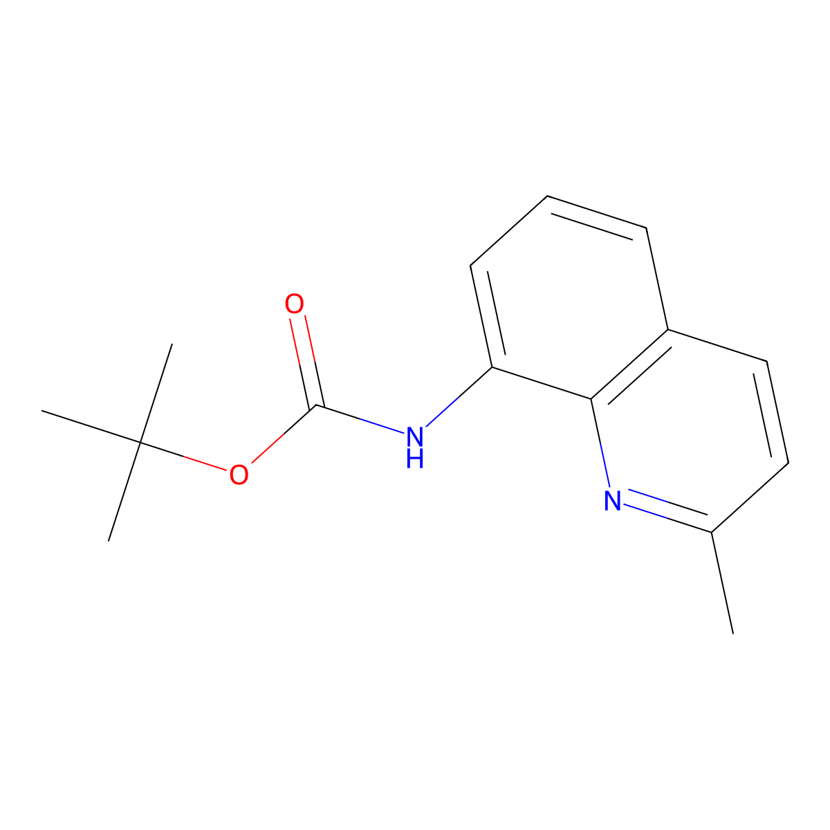 tert-Butyl (2-methylquinolin-8-yl)carbamate molecular structure, CAS 179627-10-2