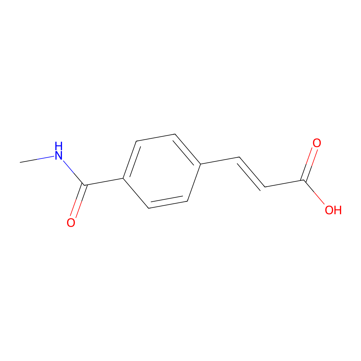 3-[4-(Methylcarbamoyl)phenyl]prop-2-enoic acid molecular structure, CAS 179627-11-3