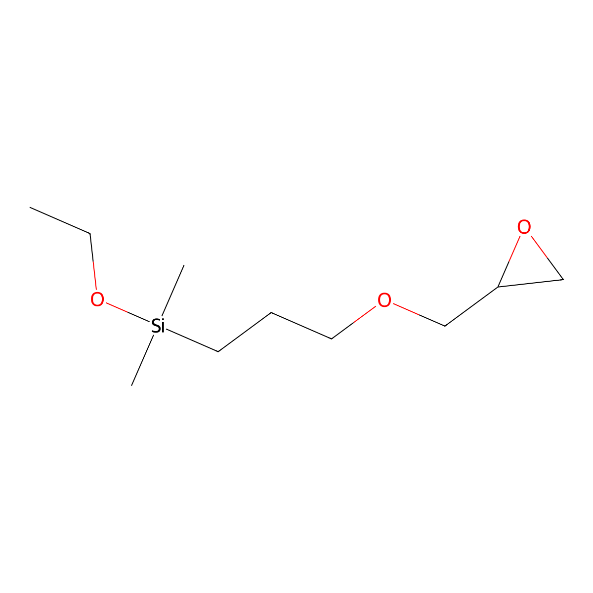 (3-(2,3-Epoxypropoxy)propyl)ethoxydimethylsilane molecular structure, CAS 17963-04-1